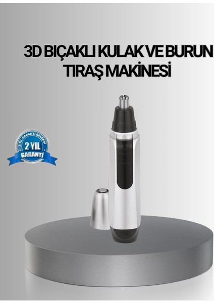 Kişisel Burun ve Kulak Tıraş Makinesi 3D Kavisli Bıçak ve Kompakt Tasarım