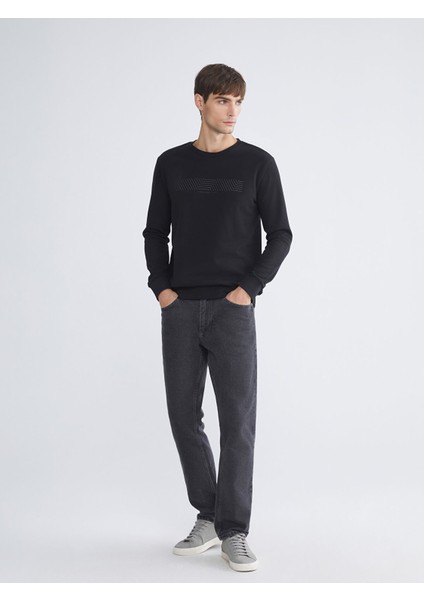 Yeni Sezon Bisiklet Yaka Baskılı Erkek Kalın Sweatshirt fiyatları