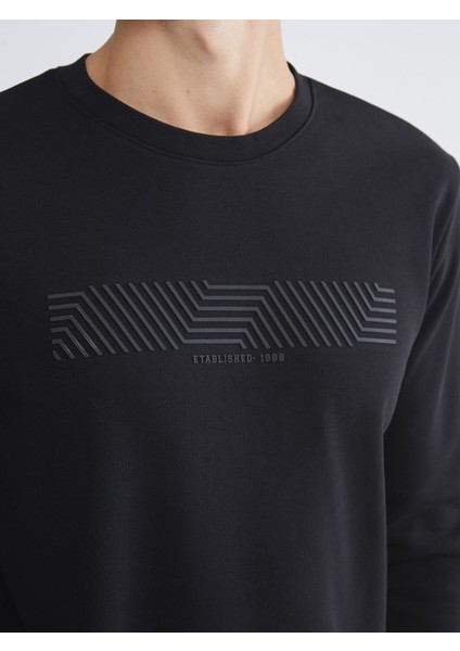 Yeni Sezon Bisiklet Yaka Baskılı Erkek Kalın Sweatshirt modelleri