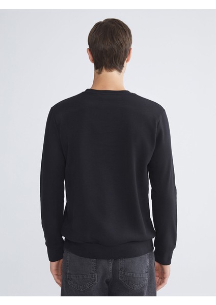 Yeni Sezon Bisiklet Yaka Baskılı Erkek Kalın Sweatshirt fırsatları