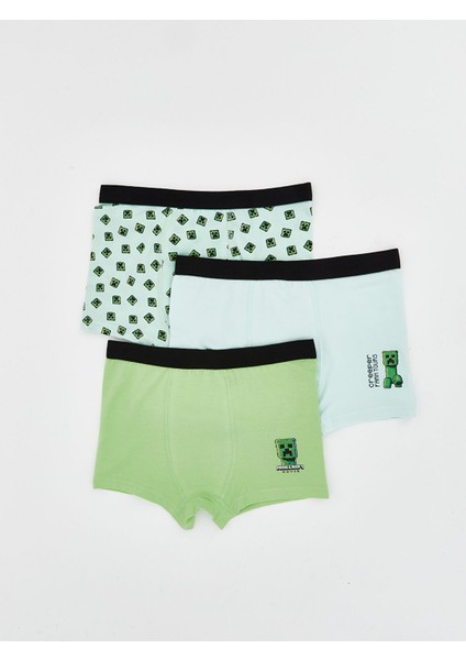 Yeni Sezon Minecraft Baskılı Erkek Çocuk Boxer 3'lü