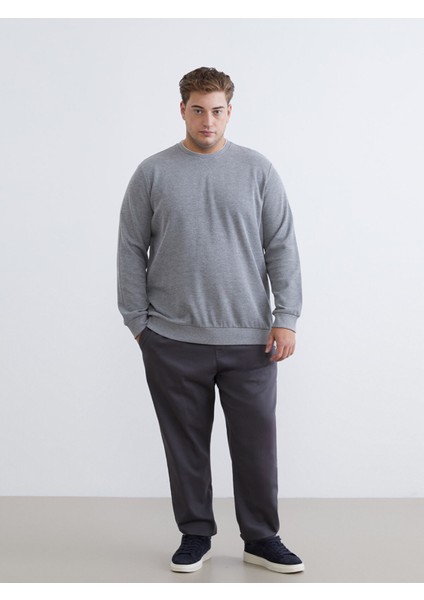 Yeni Sezon Büyük Beden Bisiklet Yaka Erkek Sweatshirt fiyatları