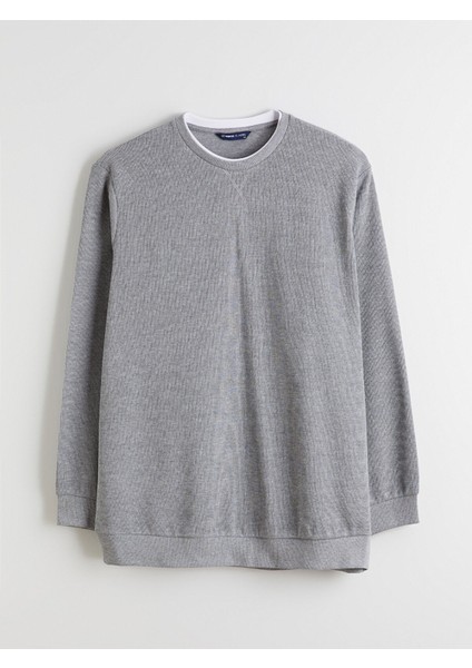 Yeni Sezon Büyük Beden Bisiklet Yaka Erkek Sweatshirt indirimleri