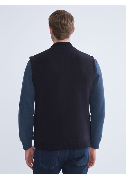 Yeni Sezon Standart Kalıp Dik Yaka Erkek Triko Yelek indirimleri