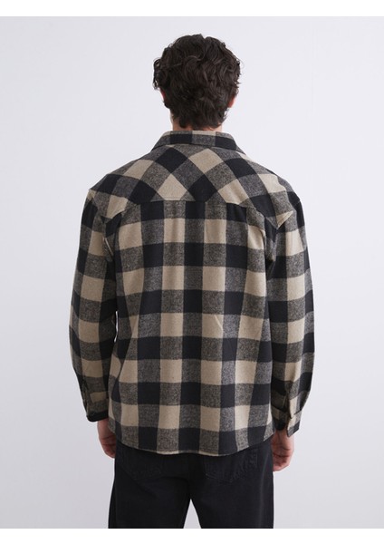 Yeni Sezon Rahat Kalıp Uzun Kollu Ekose Erkek Oduncu Gömlek Ceket fırsatları