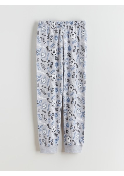 Yeni Sezon Bisiklet Yaka Baskılı Erkek Çocuk Pijama Takımı fırsatları