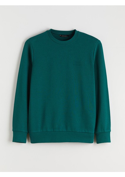 Yeni Sezon Bisiklet Yaka Baskılı Erkek Sweatshirt indirimleri