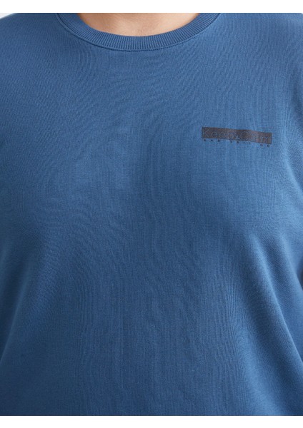 Yeni Sezon Bisiklet Yaka Baskılı Erkek Sweatshirt modelleri