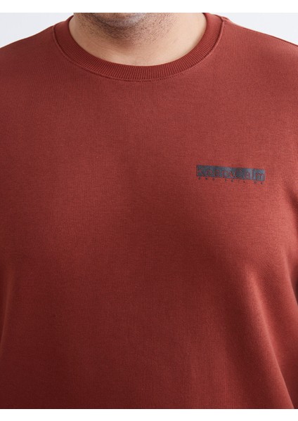 Yeni Sezon Bisiklet Yaka Baskılı Erkek Sweatshirt modelleri