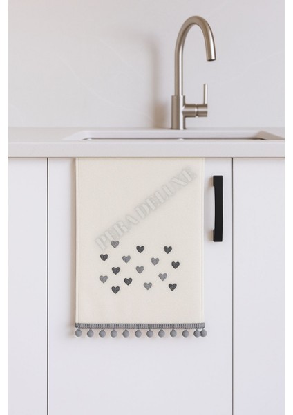 6 Lı Renkli Ponponlu Mutfak Havlusu modelleri