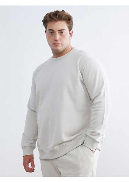 Yeni Sezon Bisiklet Yaka Erkek Kalın Sweatshirt