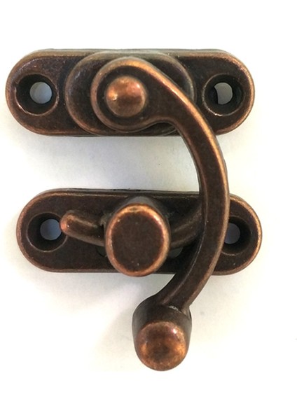 Yay Gözü, Ahşap Kutu Klipsi - Büyük 37x45 mm, Antik, 1 Adet