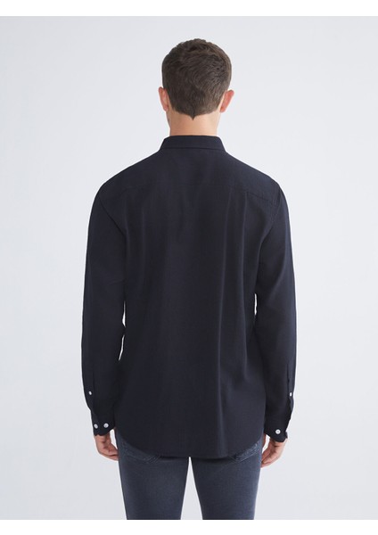 Yeni Sezon Regular Fit Uzun Kollu Erkek Dokulu Gömlek fırsatları