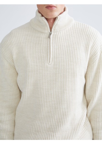 Yeni Sezon Fermuarlı Dik Yaka Erkek Triko Kazak modelleri