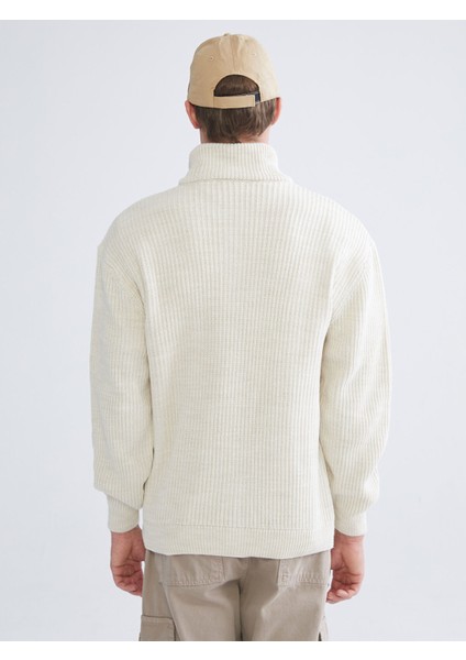 Yeni Sezon Fermuarlı Dik Yaka Erkek Triko Kazak fırsatları