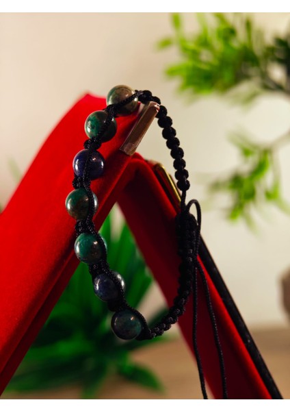 Makrome Bileklik El Yapımı Doğaltaş Makrome Örme Bileklik Akik Taşı, Lapis Taşı, Hematit Taşı modelleri