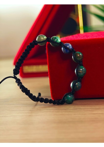 Makrome Bileklik El Yapımı Doğaltaş Makrome Örme Bileklik Akik Taşı, Lapis Taşı, Hematit Taşı indirimleri