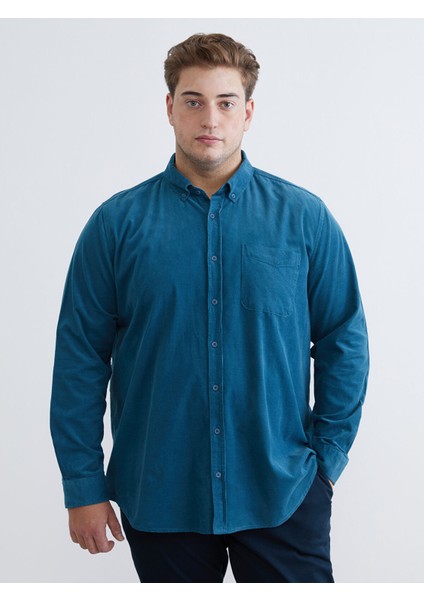 Yeni Sezon Regular Fit Uzun Kollu Kadife Erkek Gömlek