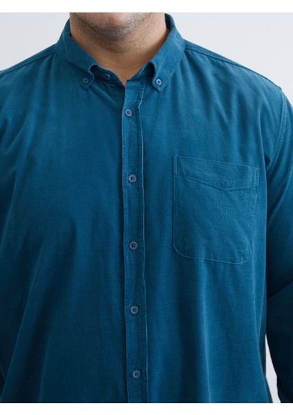 Yeni Sezon Regular Fit Uzun Kollu Kadife Erkek Gömlek modelleri