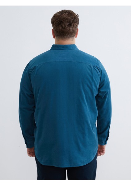 Yeni Sezon Regular Fit Uzun Kollu Kadife Erkek Gömlek fırsatları