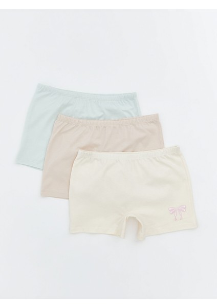 Yeni Sezon Baskılı Kız Çocuk Boxer 3'lü