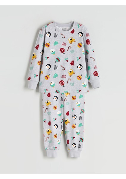 Yeni Sezon Baskılı Erkek Çocuk Pijama Takımı