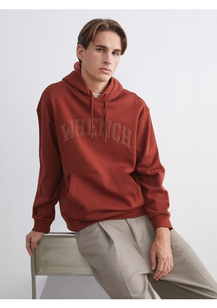 Yeni Sezon Uzun Kollu Baskılı Erkek Kalın Hoodie