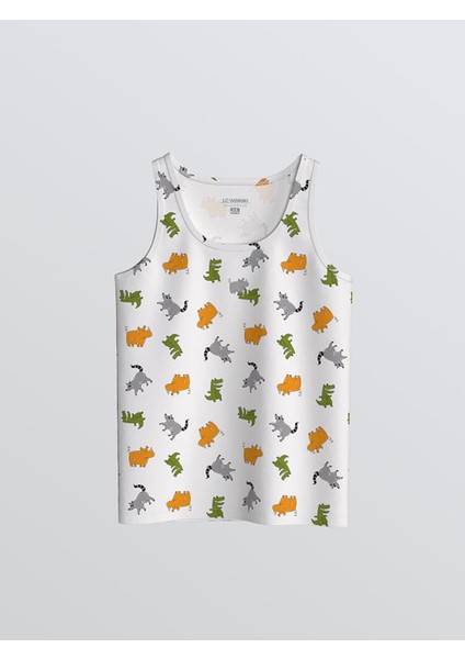 Yeni Sezon Baskılı Erkek Çocuk Atlet