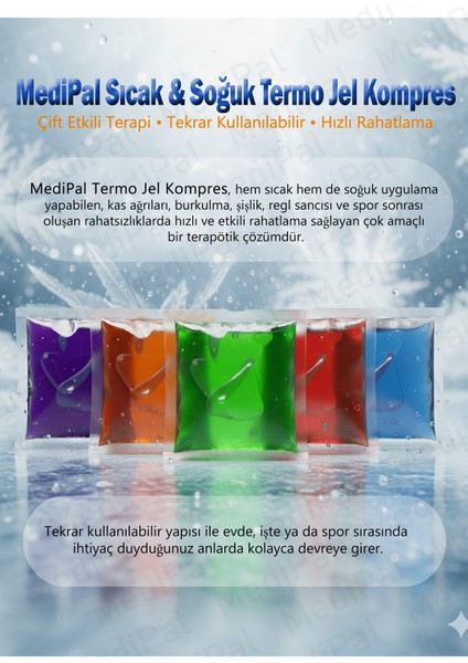 1 Adet Termojel - Turuncu - Sıcak Soğuk Kompres Jel - Buz Paketi - Cold Pack modelleri