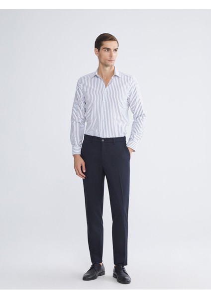 Yeni Sezon Slim Fit Uzun Kollu Çizgili Erkek Gömlek fiyatları