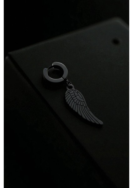 Sıkıştırmalı Mıknatıslı Kanat Model Sallantılı Erkek 316L Çelik Küpe 1 Adet modelleri