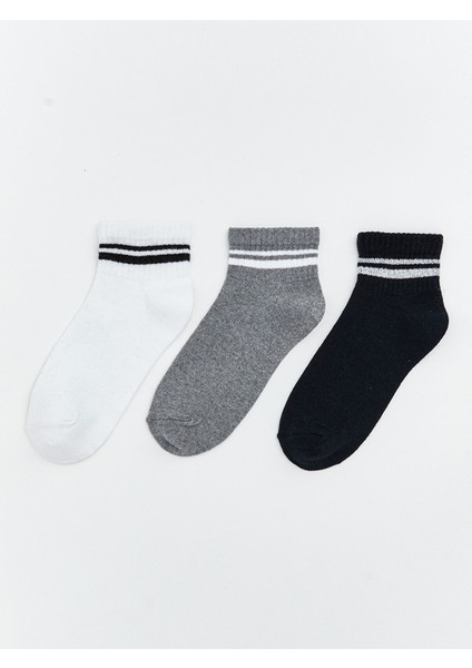 Yeni Sezon Çizgili Erkek Çocuk Soket Çorap 3'lü