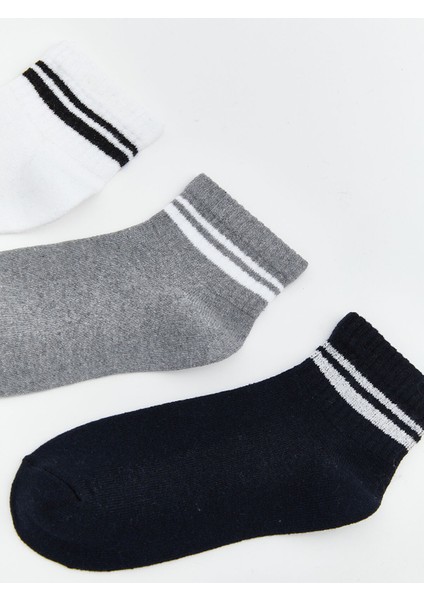Yeni Sezon Çizgili Erkek Çocuk Soket Çorap 3'lü fiyatları