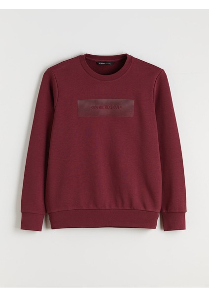 Yeni Sezon Bisiklet Yaka Baskılı Erkek Sweatshirt indirimleri