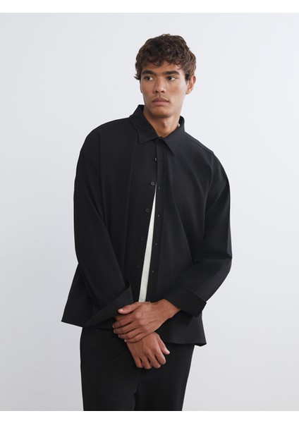 Yeni Sezon Büyük Beden Regular Fit Uzun Kollu Erkek Gömlek