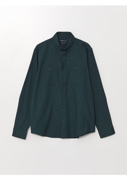 Yeni Sezon Regular Fit Uzun Kollu Gabardin Erkek Gömlek indirimleri