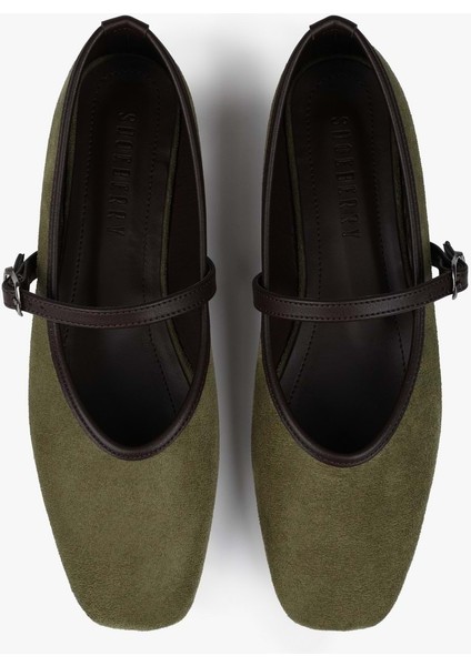 Kadın Lunel Yağ Yeşili Süet Babet fiyatları