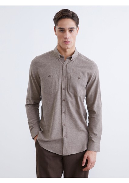 Yeni Sezon Regular Fit Uzun Kollu Gabardin Erkek Gömlek fiyatları