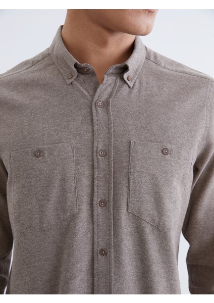 Yeni Sezon Regular Fit Uzun Kollu Gabardin Erkek Gömlek indirimleri