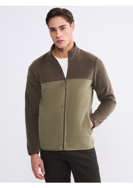 Yeni Sezon Dik Yaka Polar Erkek Fermuarlı Sweatshirt
