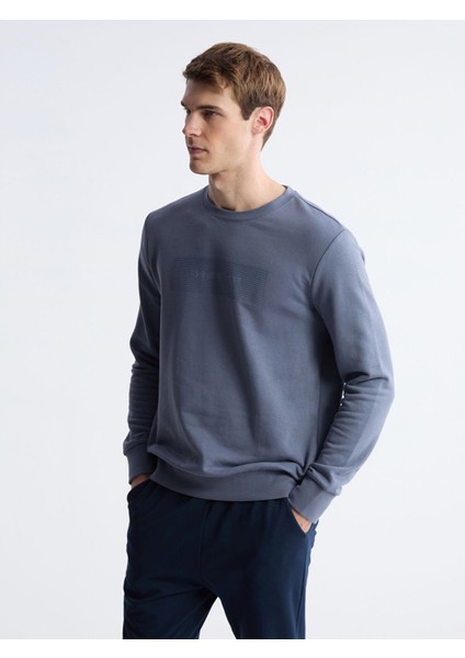 Yeni Sezon Bisiklet Yaka Baskılı Erkek Sweatshirt fiyatları