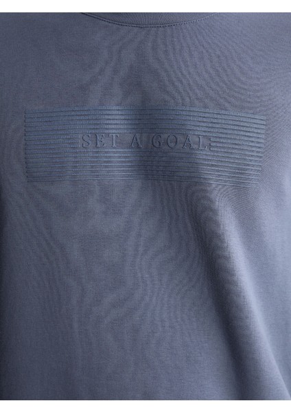 Yeni Sezon Bisiklet Yaka Baskılı Erkek Sweatshirt modelleri