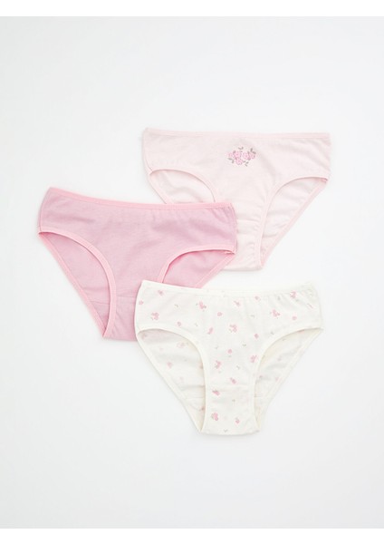 Yeni Sezon Çiçekli Kız Çocuk Külot 3'lü