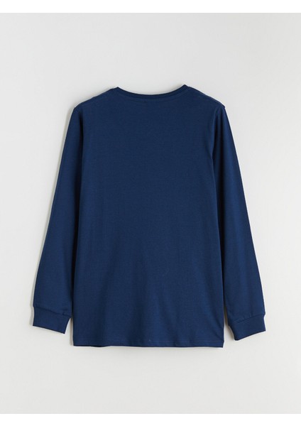 Yeni Sezon Bisiklet Yaka Baskılı Erkek Çocuk Pijama Takımı fırsatları