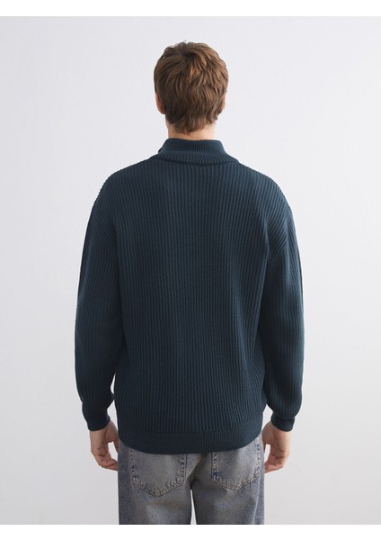 Yeni Sezon Fermuarlı Dik Yaka Erkek Triko Kazak fırsatları