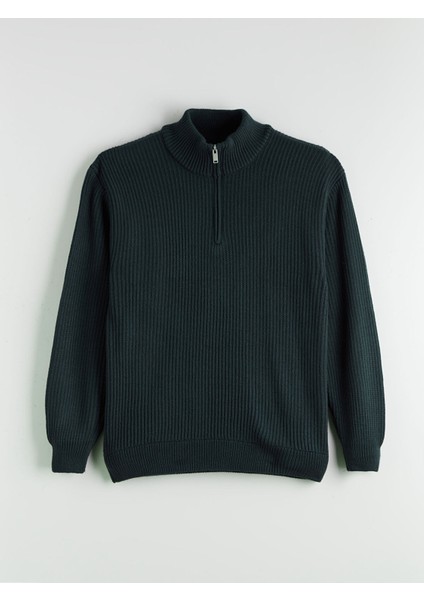 Yeni Sezon Fermuarlı Dik Yaka Erkek Triko Kazak indirimleri