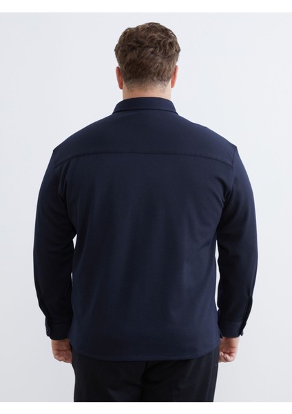 Yeni Sezon Büyük Beden Regular Fit Uzun Kollu Erkek Gömlek fırsatları