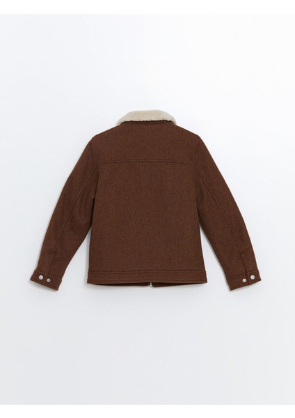 Yeni Sezon Pelüş Yaka Erkek Çocuk Kaşe Mont modelleri