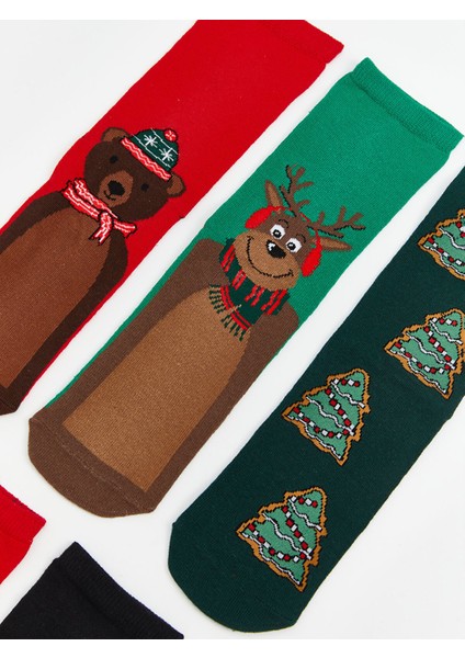 Yeni Sezon Yılbaşı Temalı Erkek Çocuk Soket Çorap 5'li modelleri