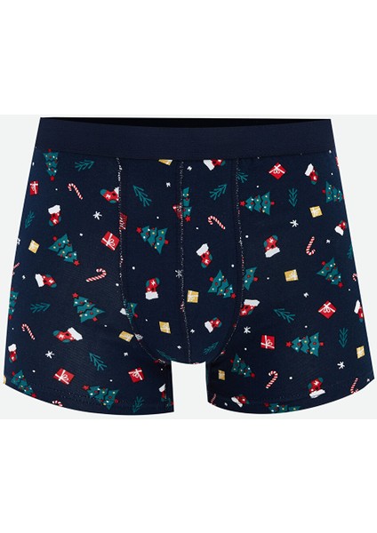 Yeni Sezon Standart Kalıp Yılbaşı Temalı Erkek Boxer 3'lü indirimleri